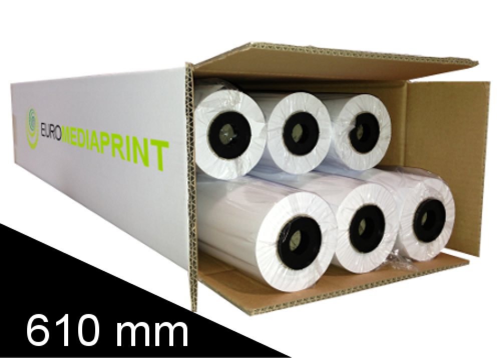 Plotterpapier gestrichen & satiniert | 90g/m², 610mm x 45m